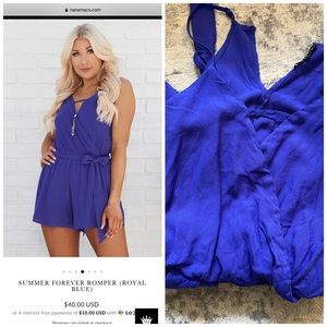 Nana Macs Royal blue romper